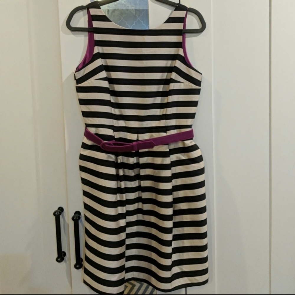 WHBM Stripped Black and White Dress